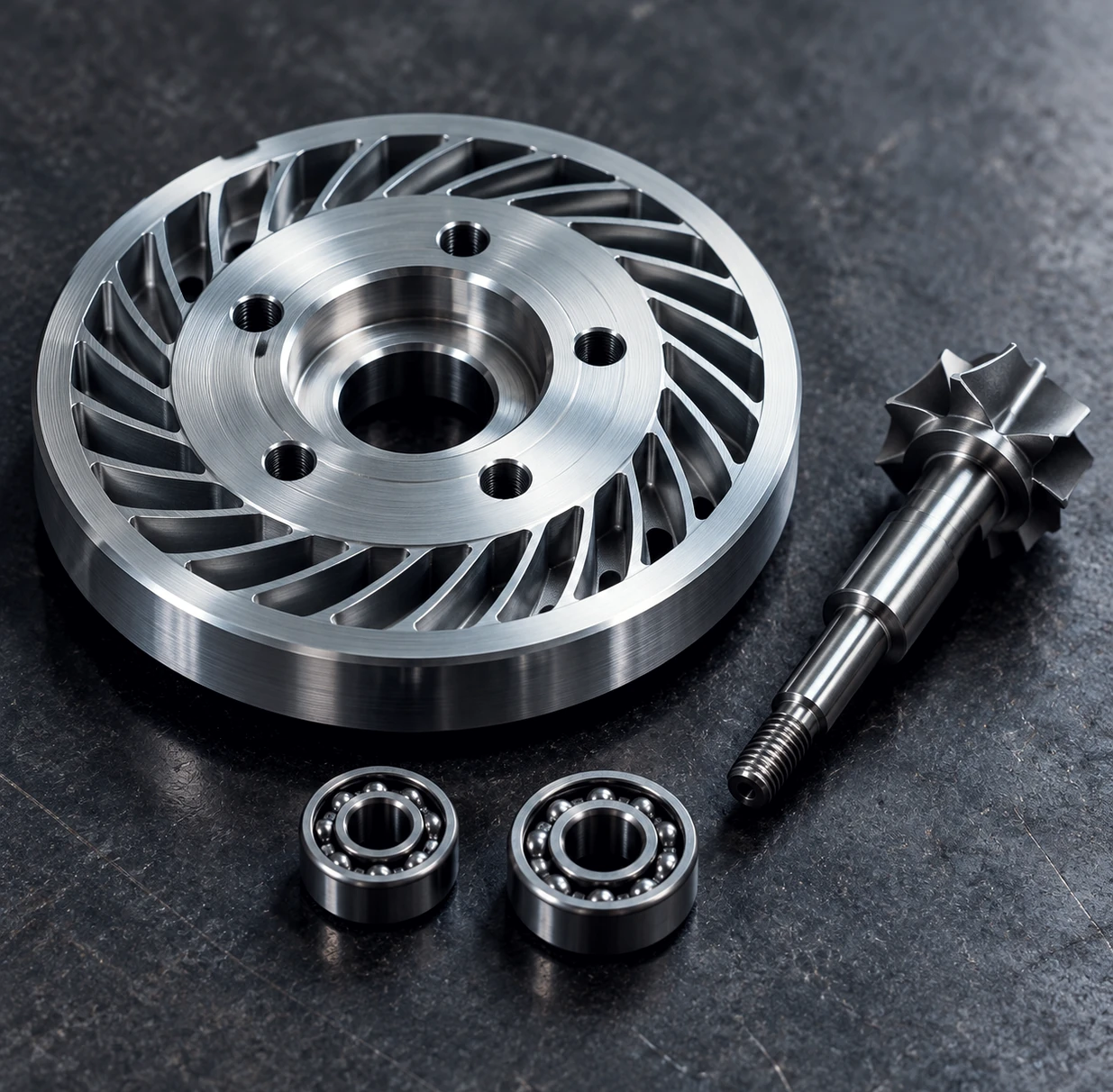 Air-bearing turbine assembly